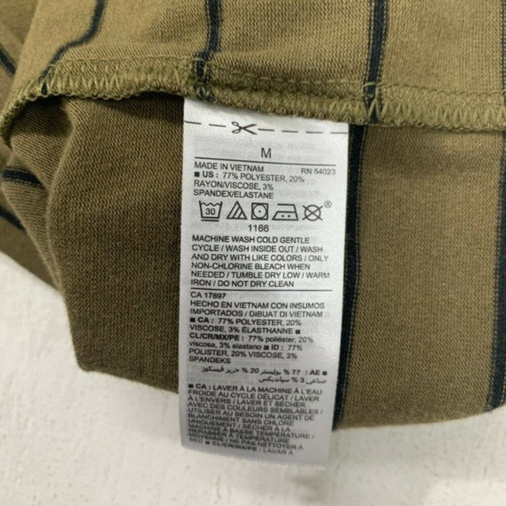 Old Navy Turtleneck Shift Dress Women Size M Stripe Sleeveless Knit Knee Length - Picture 10 of 10